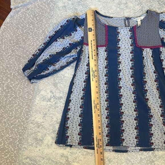 MATILDA JANE A Quick Getaway Top Blue Floral Boho MEDIUM - Picture 10 of 11